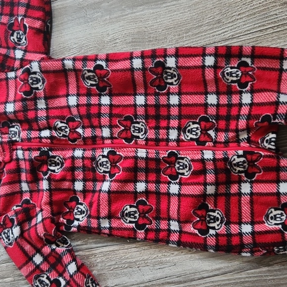 SOLD DISNEY Mini mouse size 12-18 month fleece sleeper - Picture 2 of 4